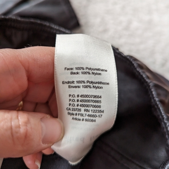 ARITZIA Wilfred free Daria faux leather leggings pants xs black - Picture 9 of 11